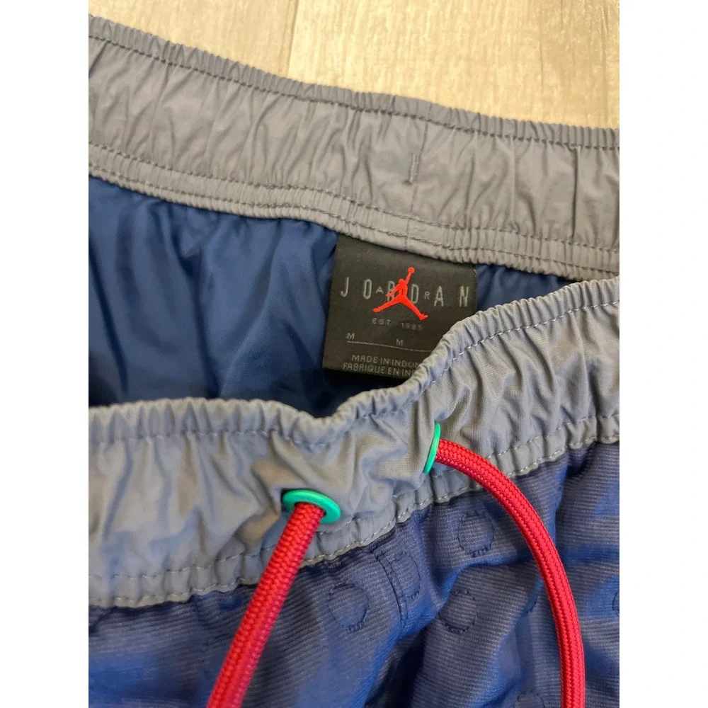 Jordan x Aleali May Mens Blue Quilted Tear Away Track Pants Medium DJ0621-422